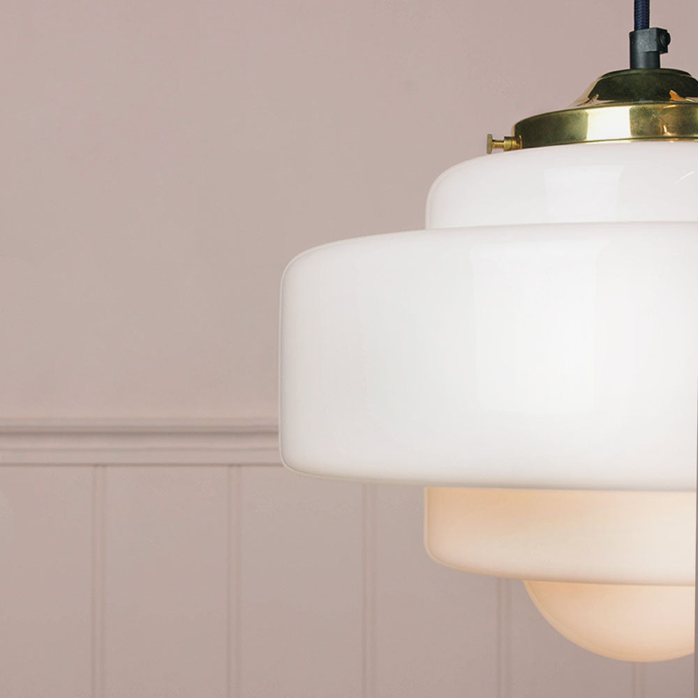 Stepped Soda Glass Pendant - Large