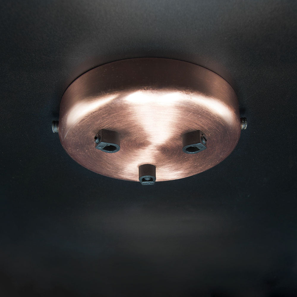 Multi Outlet Ceiling Roses - Brushed Copper