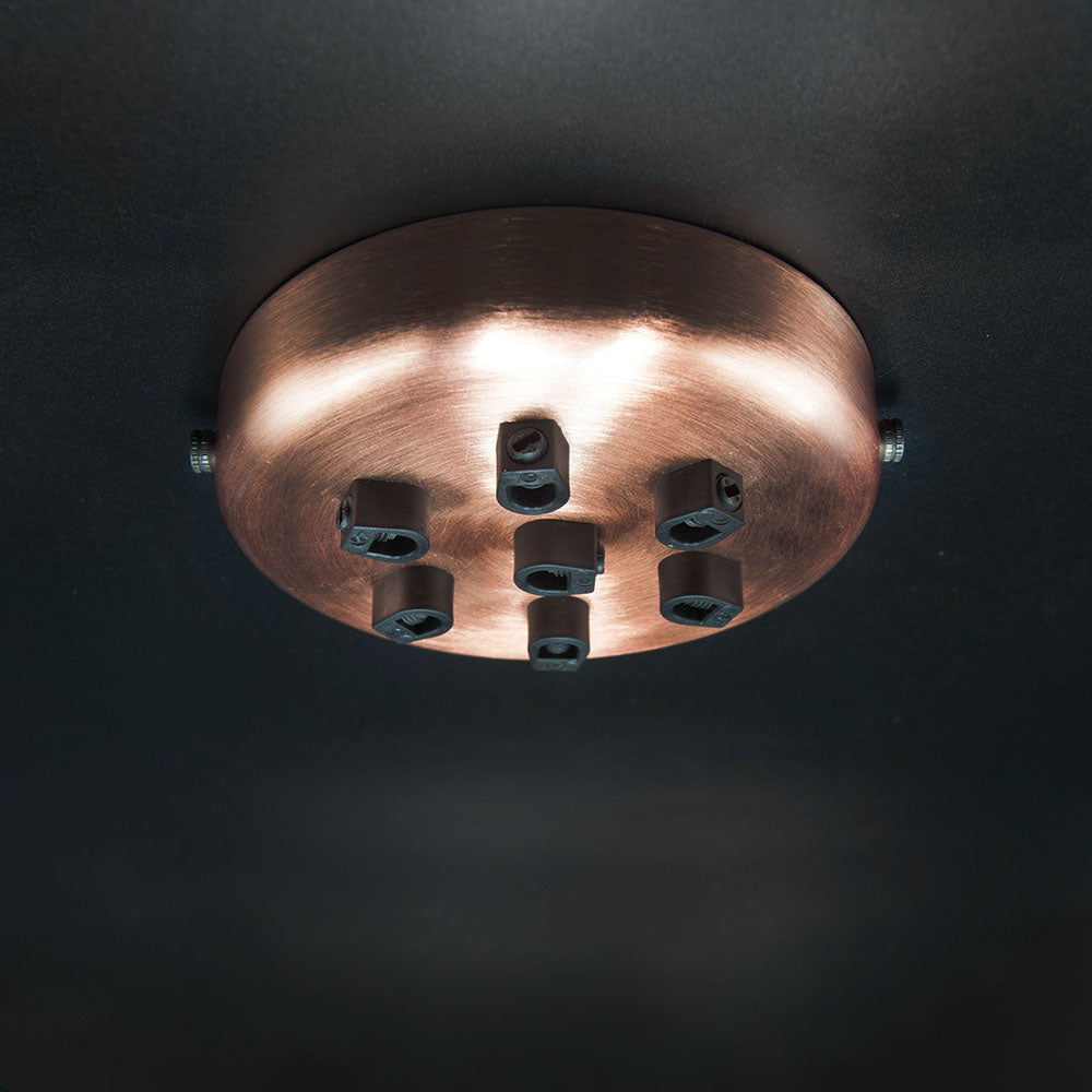 Multi Outlet Ceiling Roses - Brushed Copper
