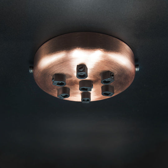 Multi Outlet Ceiling Roses - Brushed Copper