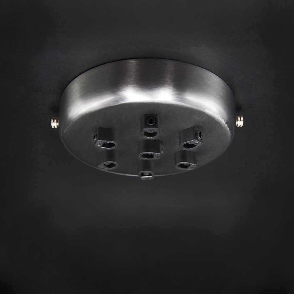 Multi Outlet Ceiling Roses - Brushed Steel