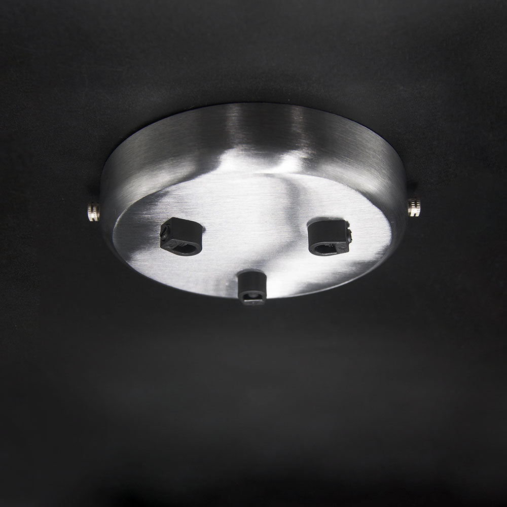Multi Outlet Ceiling Roses - Brushed Steel