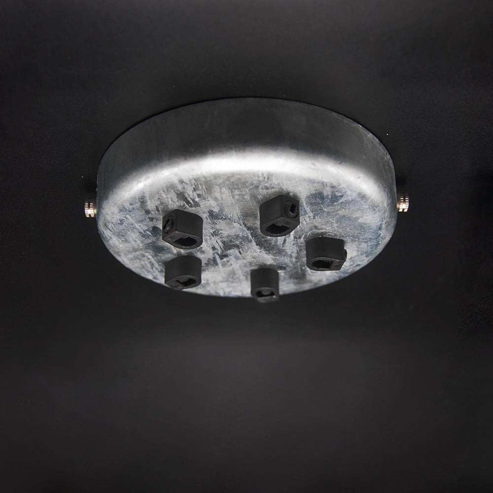 Galvanised 5 Bulb Cluster