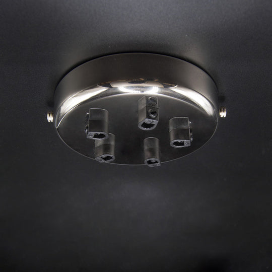 Polished Nickel 5 Bulb Cluster