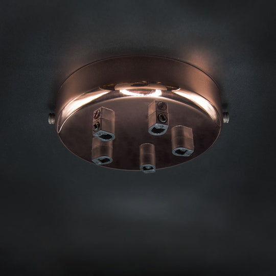 Multi Outlet Ceiling Roses - Polished Copper