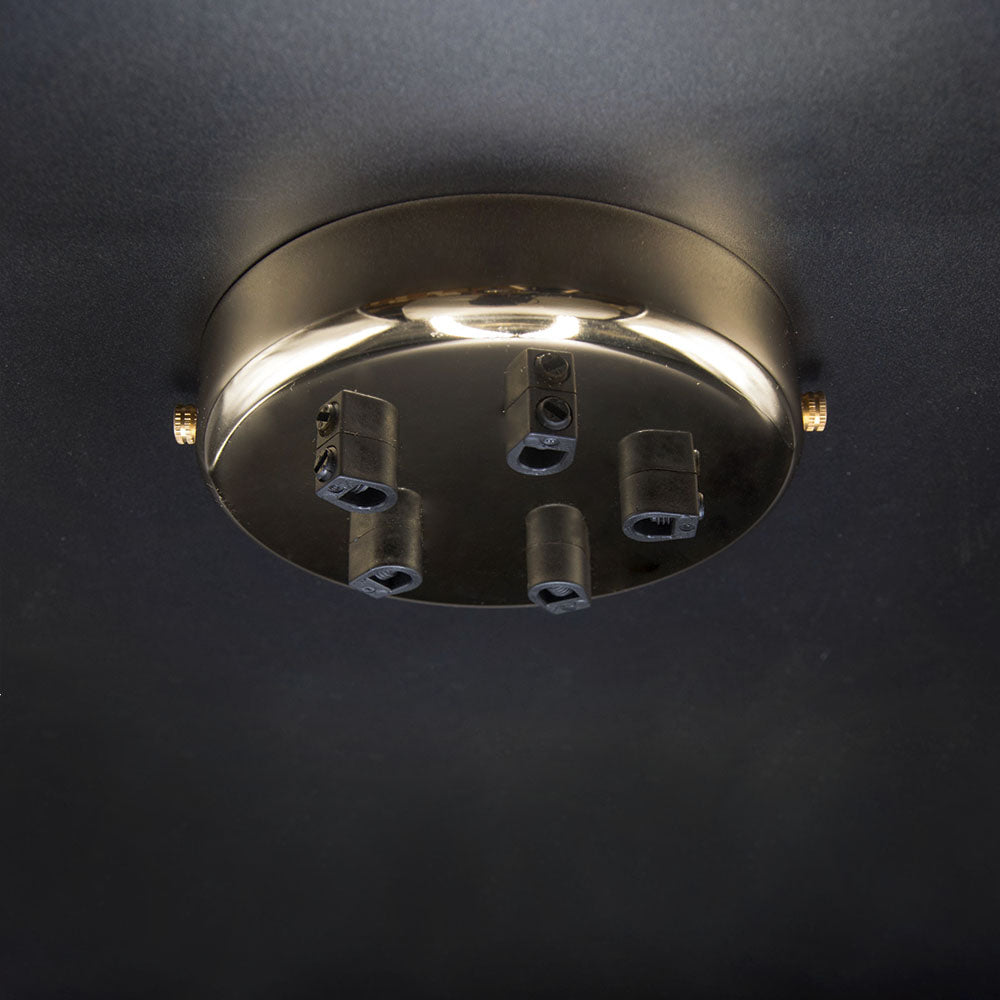 Polished Brass 5 Bulb Cluster