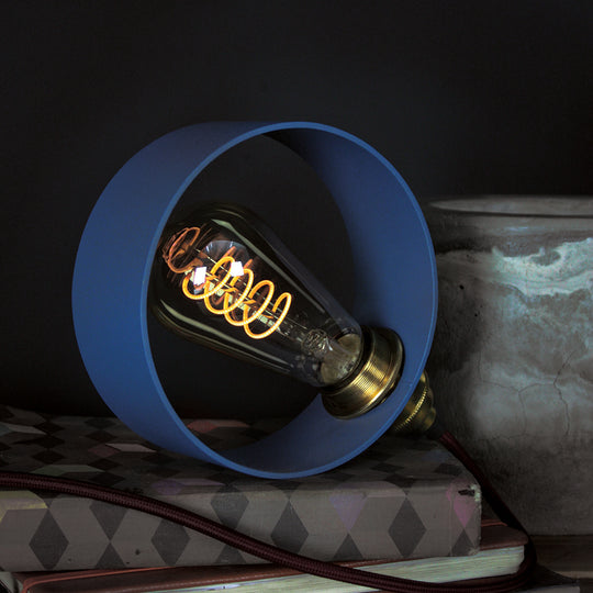 Blue Hoop Lamp