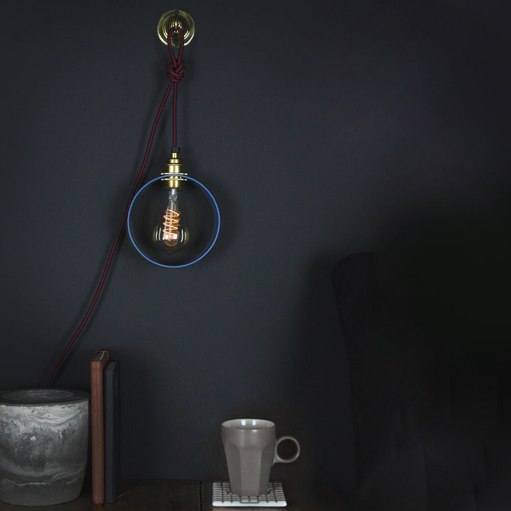 Blue Hoop Lamp