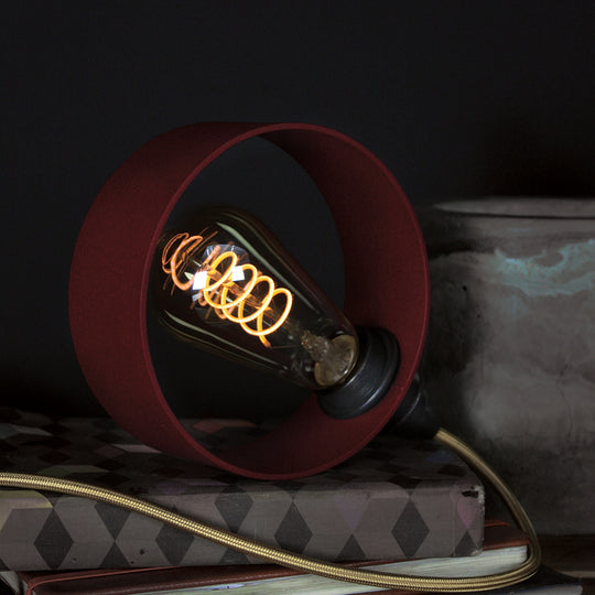 Burgundy Hoop Lamp