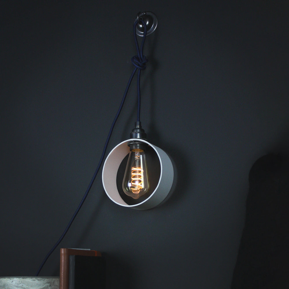 Grey Hoop Lamp