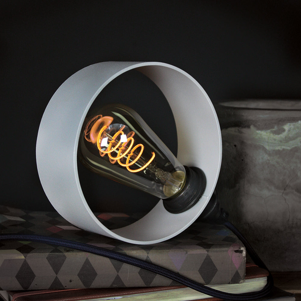 Grey Hoop Lamp