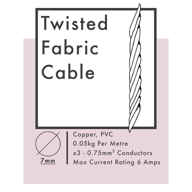 Fluorescent Orange Twisted Fabric Cable