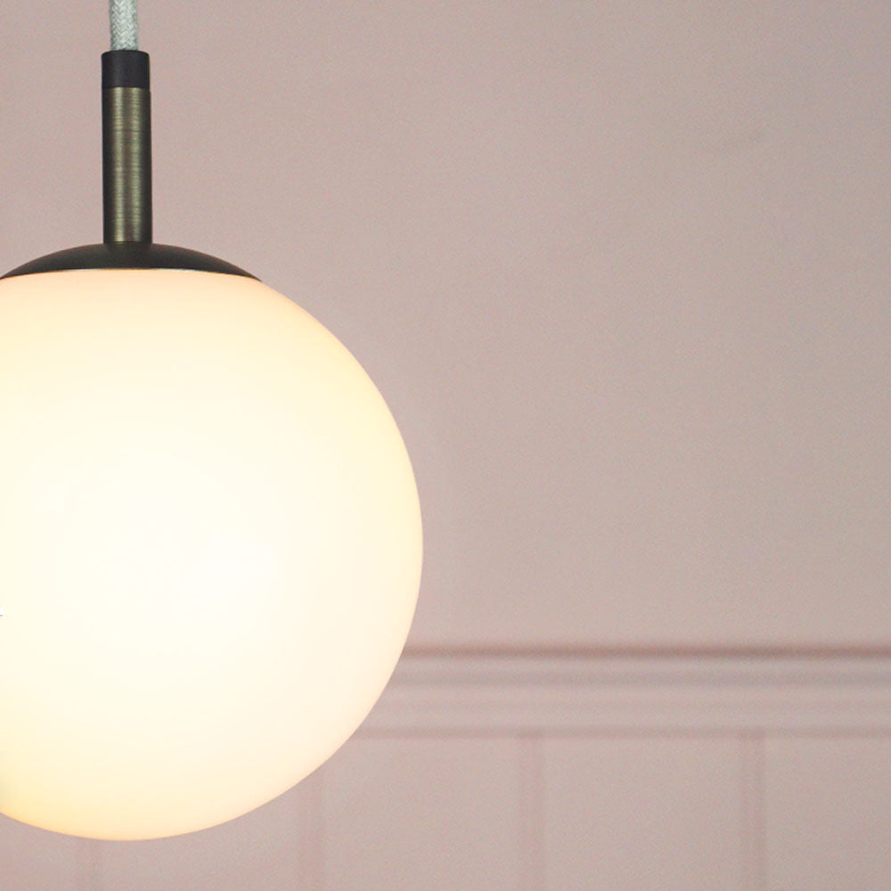 Opaline Shade Pendant Set - Small