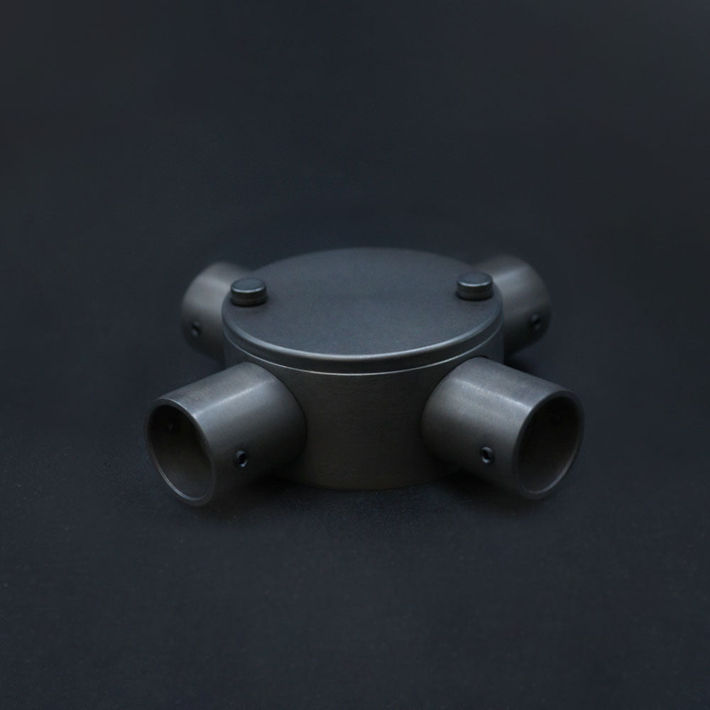 20mm Conduit Cross Box - Dark Bronze