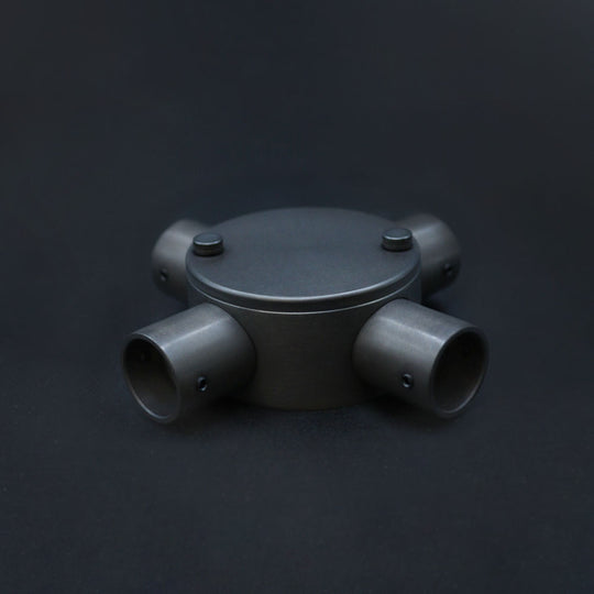 20mm Conduit Cross Box - Dark Bronze