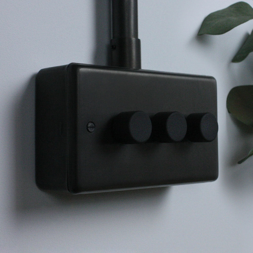 Dark Bronze 3 Gang 2 Way Dimmer Switch