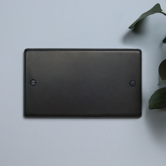 Dark Bronze Double Blank Plate