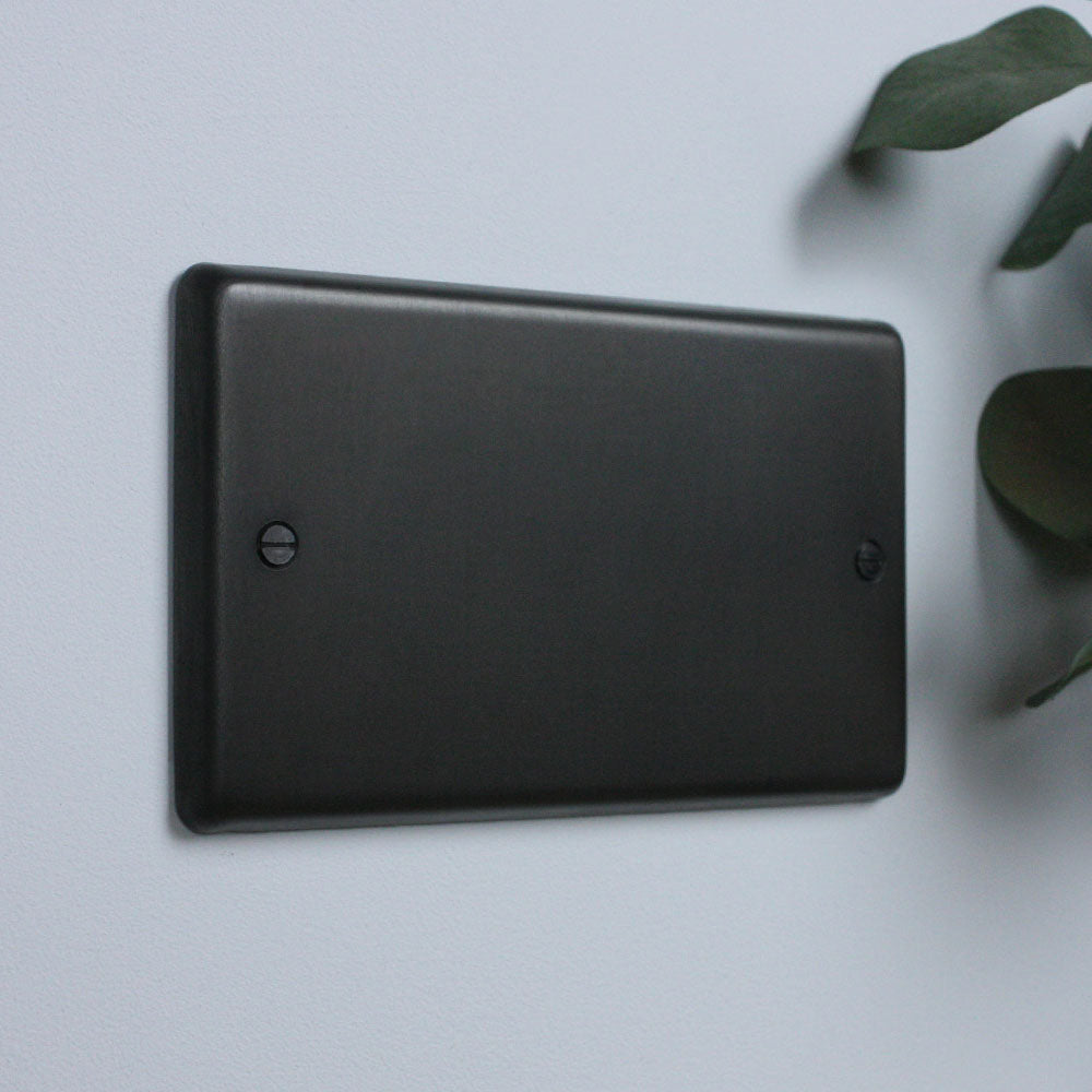 Dark Bronze Double Blank Plate