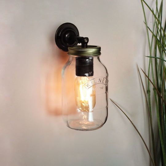 Jam Jar Wall Light