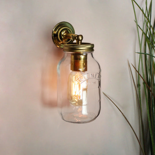 Jam Jar Wall Light