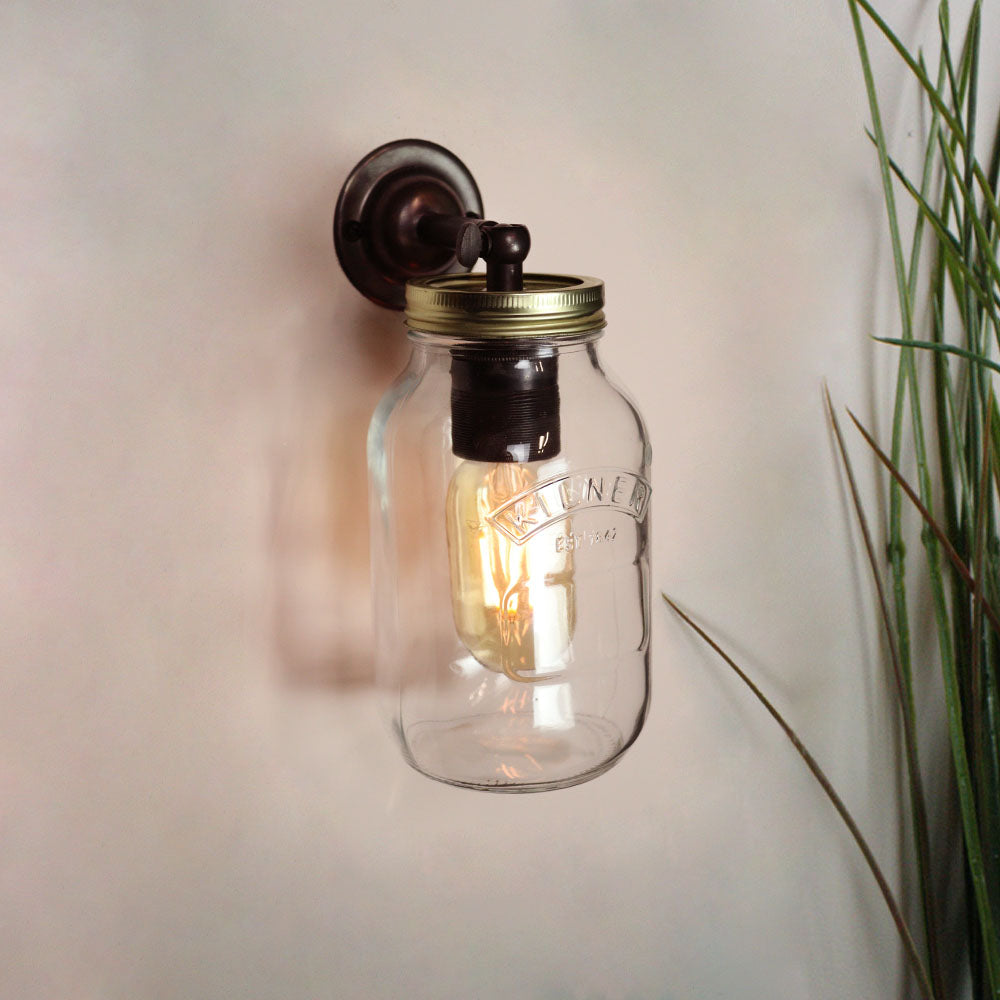 Jam Jar Wall Light