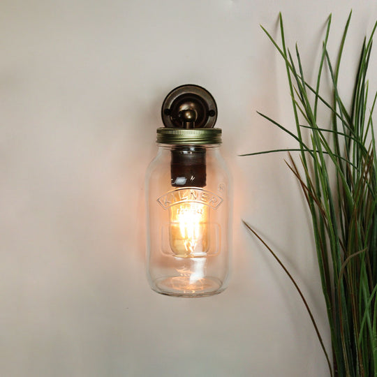 Jam Jar Wall Light