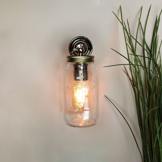 Jam Jar Wall Light