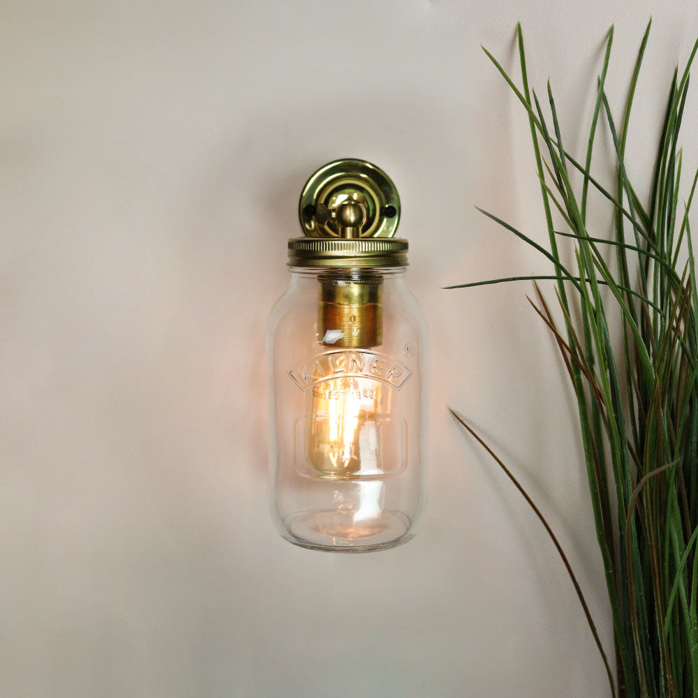 Jam Jar Wall Light