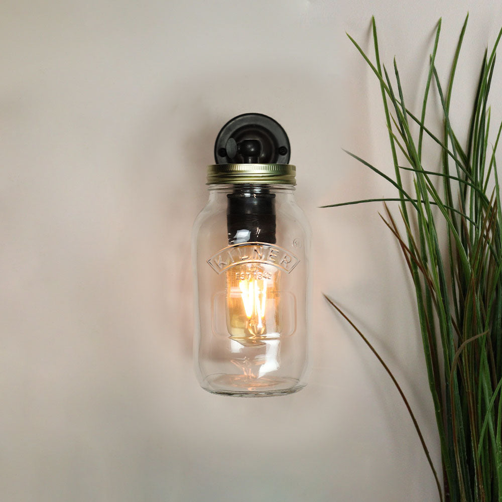 Jam Jar Wall Light The Workshop Below