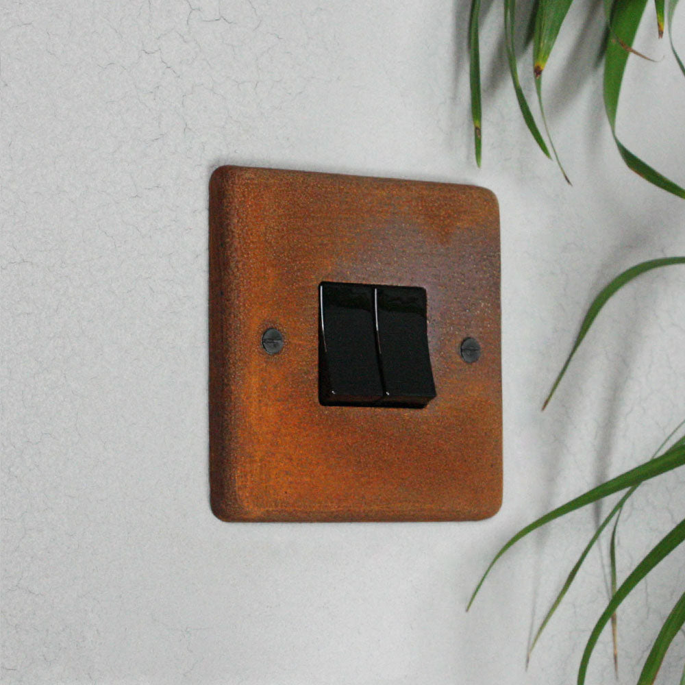 Rusted 2 Gang 2 Way Switch