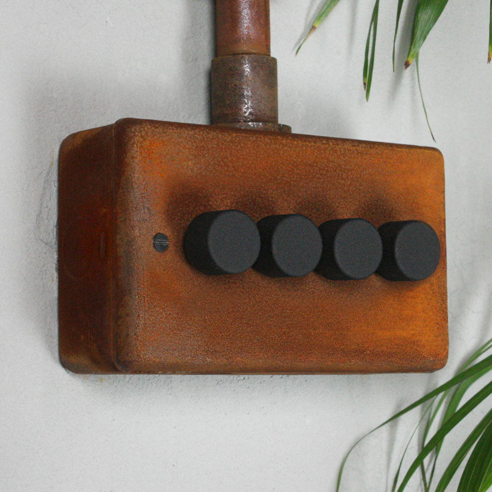 Rusted 4 Gang 2 Way Dimmer Switch
