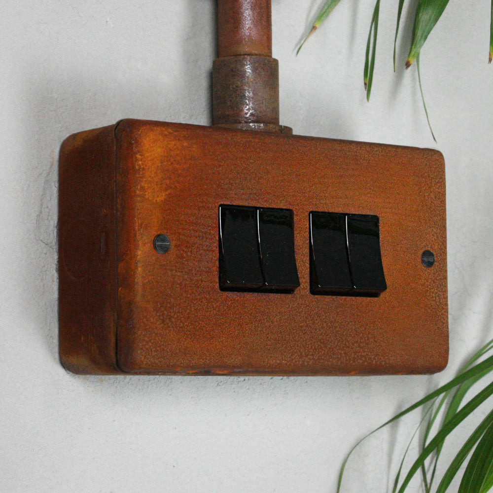 Rusted 4 Gang 2 Way Switch