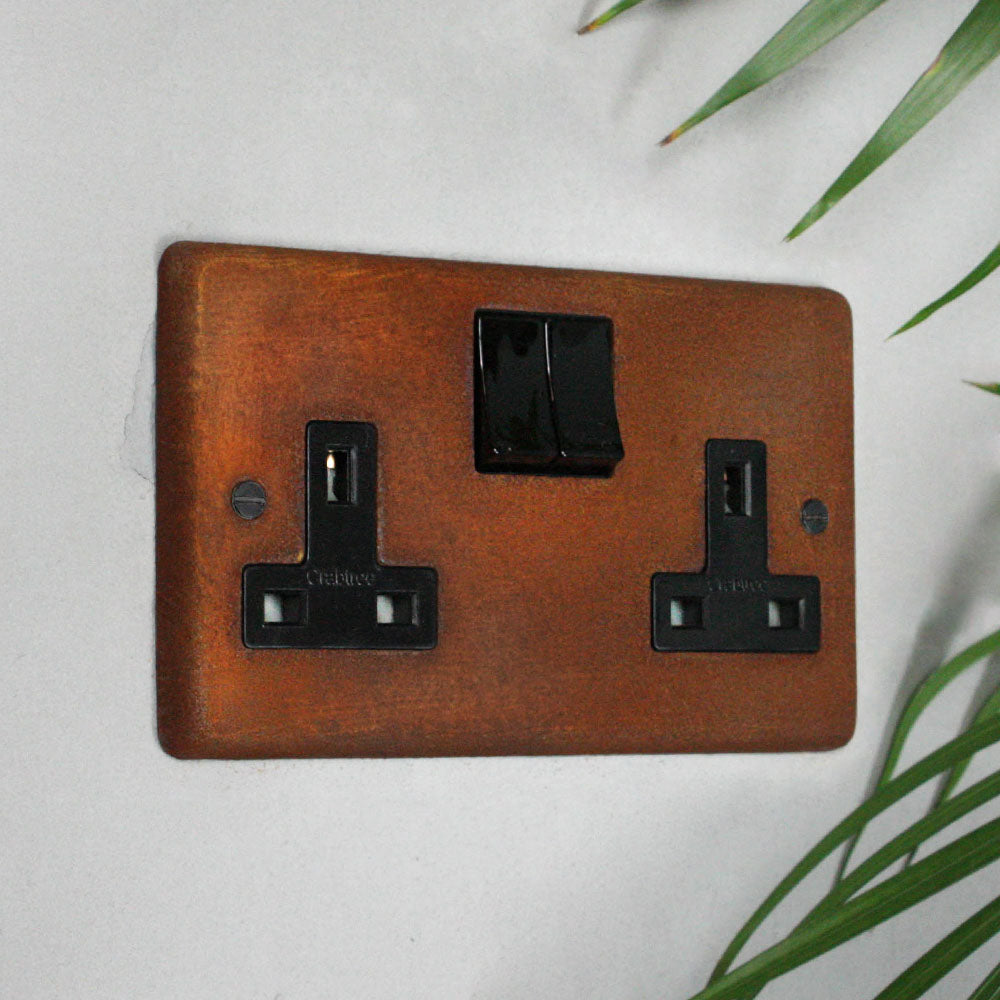 Rusted Double Socket Outlet