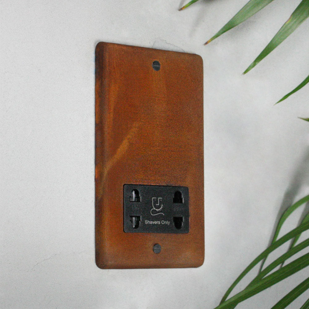 Rusted Dual Voltage Shaver Socket