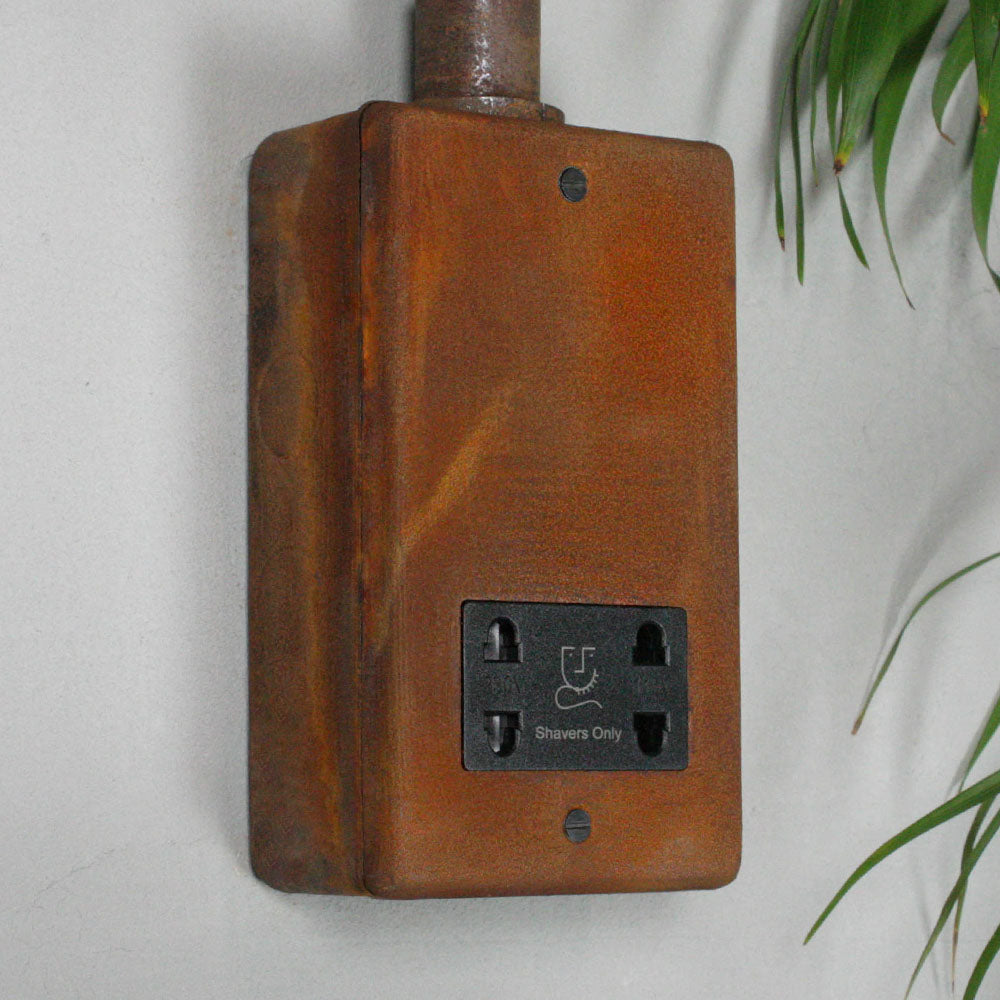 Rusted Dual Voltage Shaver Socket