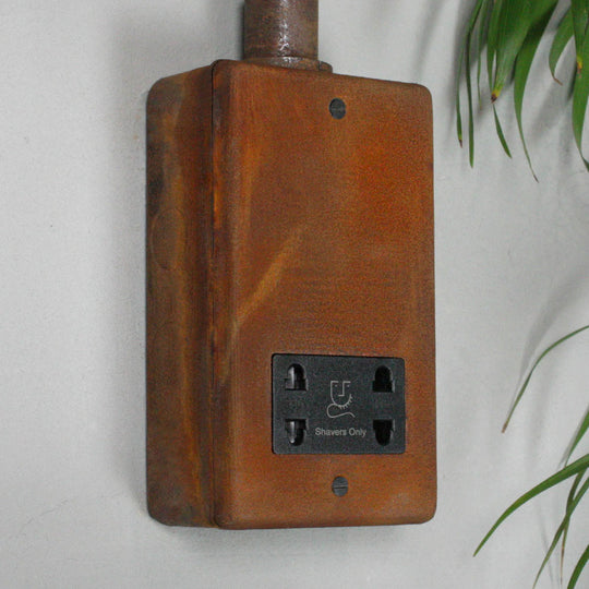 Rusted Dual Voltage Shaver Socket