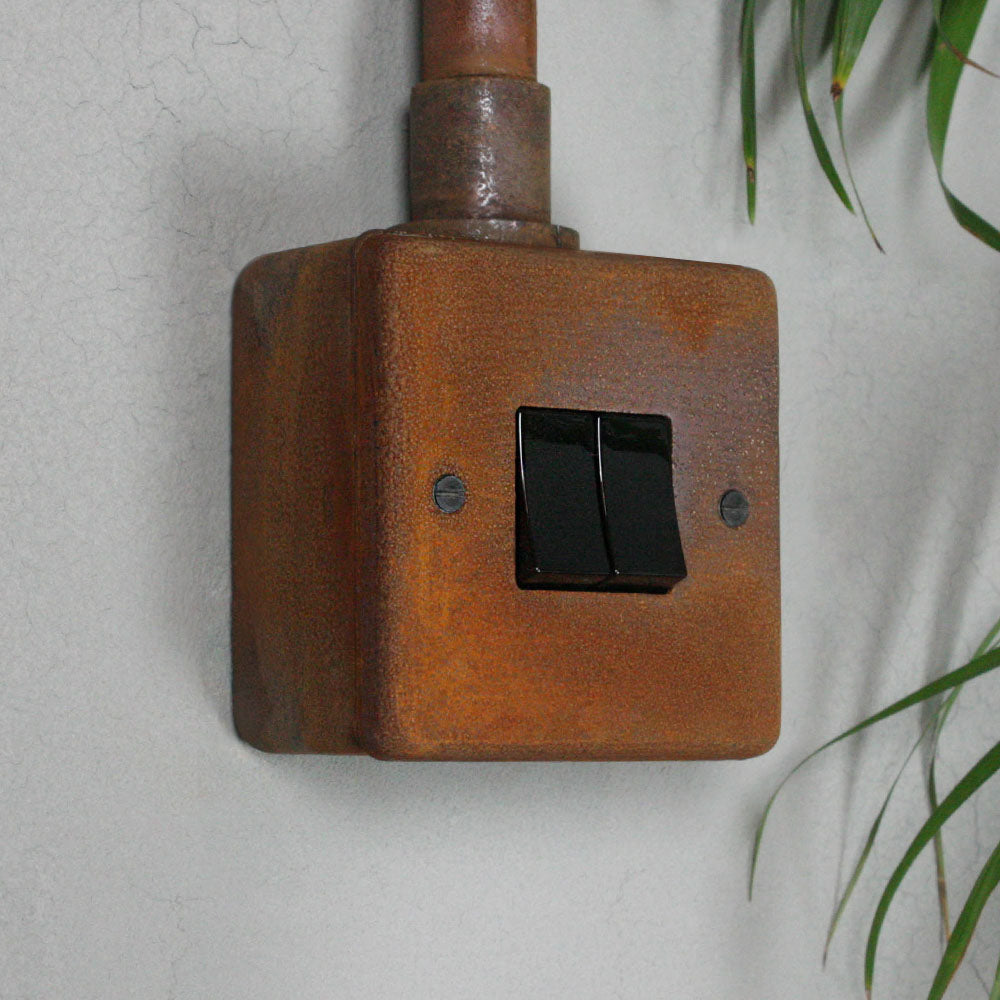 Rusted 2 Gang 2 Way Switch