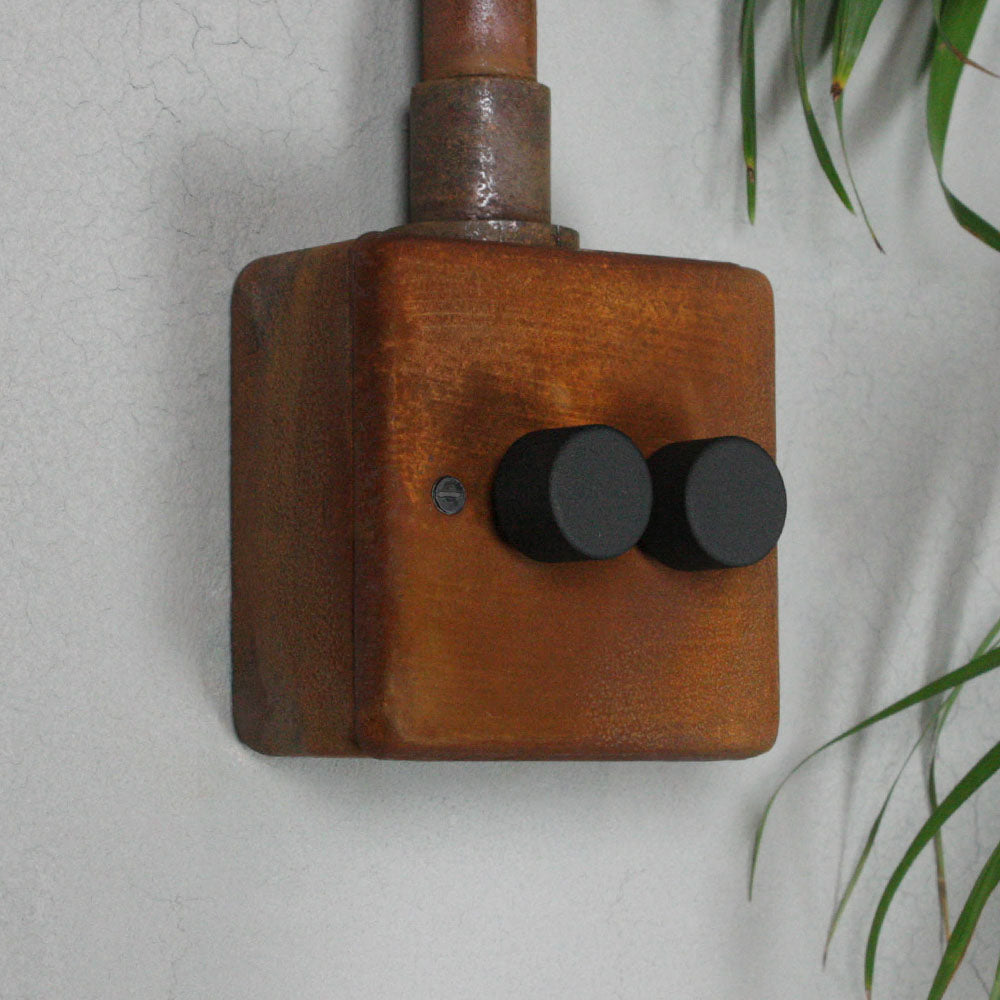 Rusted 2 Gang 2 Way Dimmer Switch
