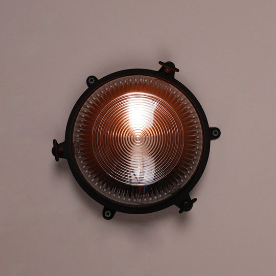 Textured Black Port Hole Bulkhead