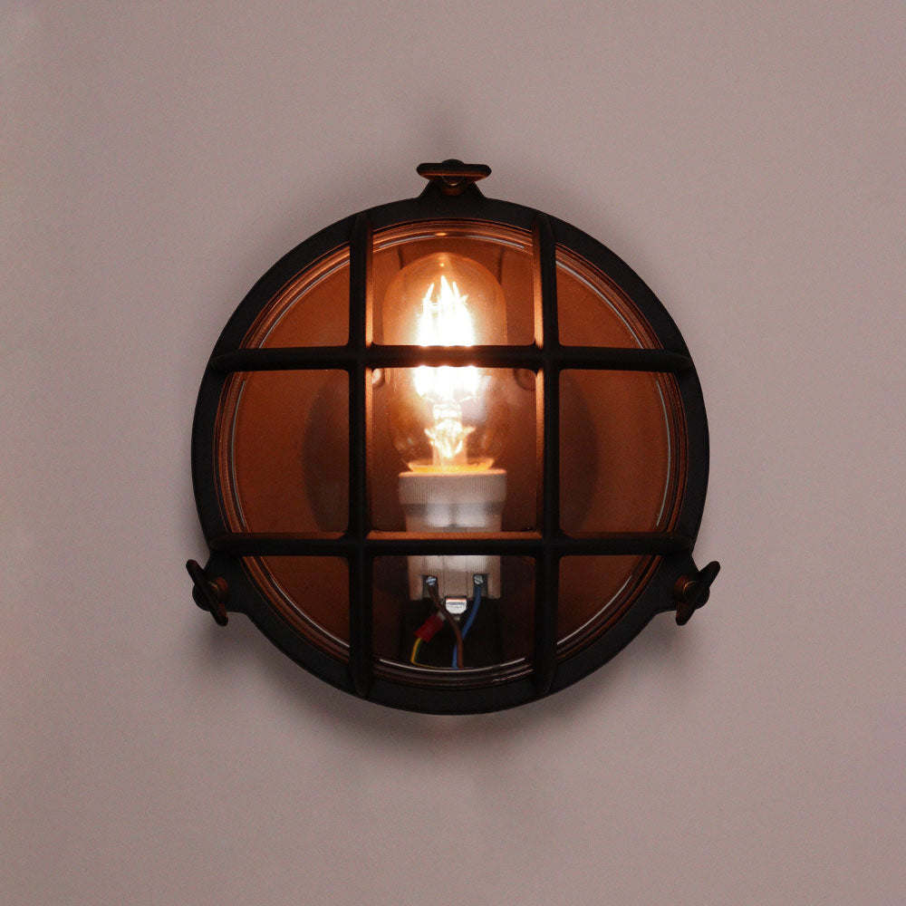 Textured Black Round Bulkhead