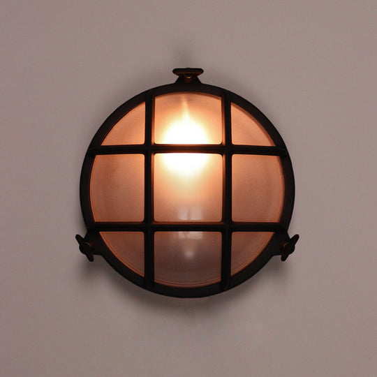 Textured Black Round Bulkhead