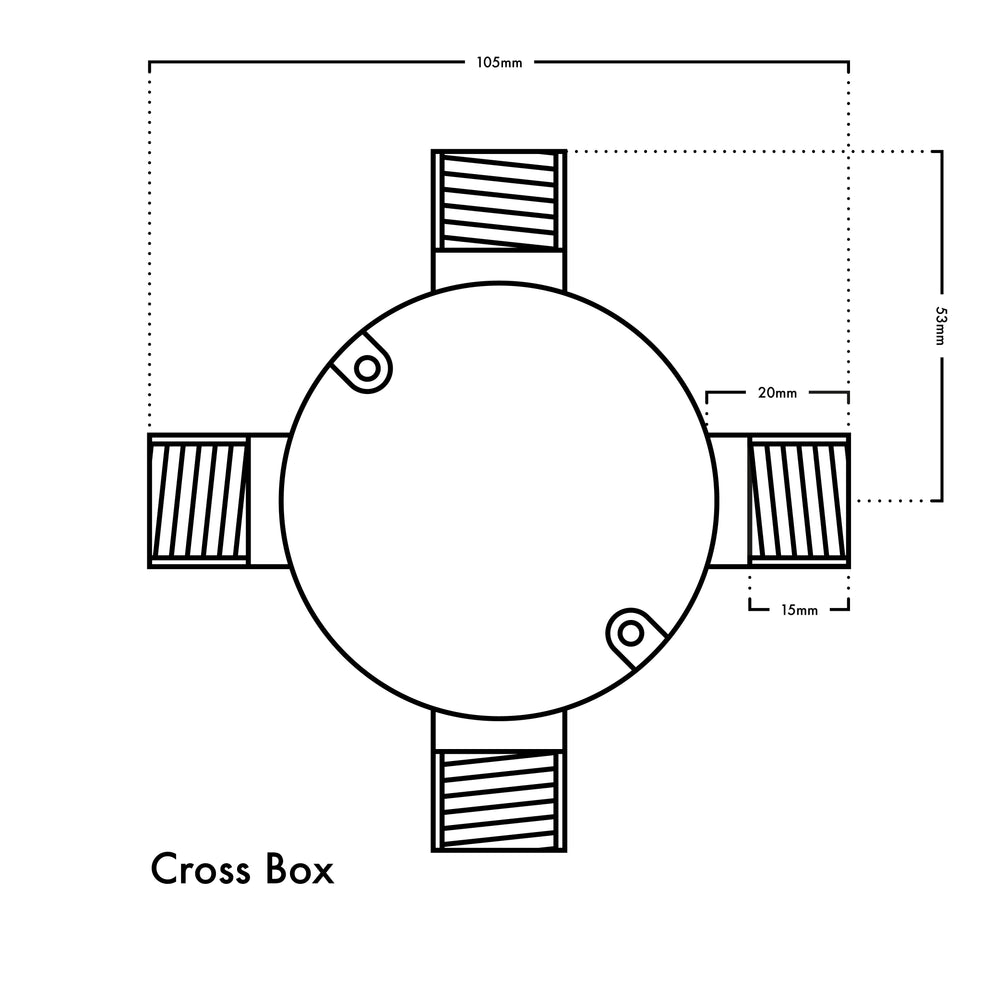 20mm Conduit Cross Box - Galvanised