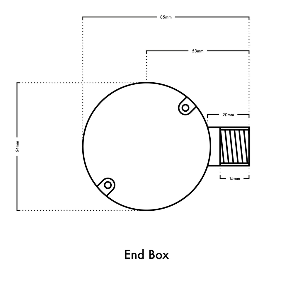 20mm Conduit End Box - Galvanised