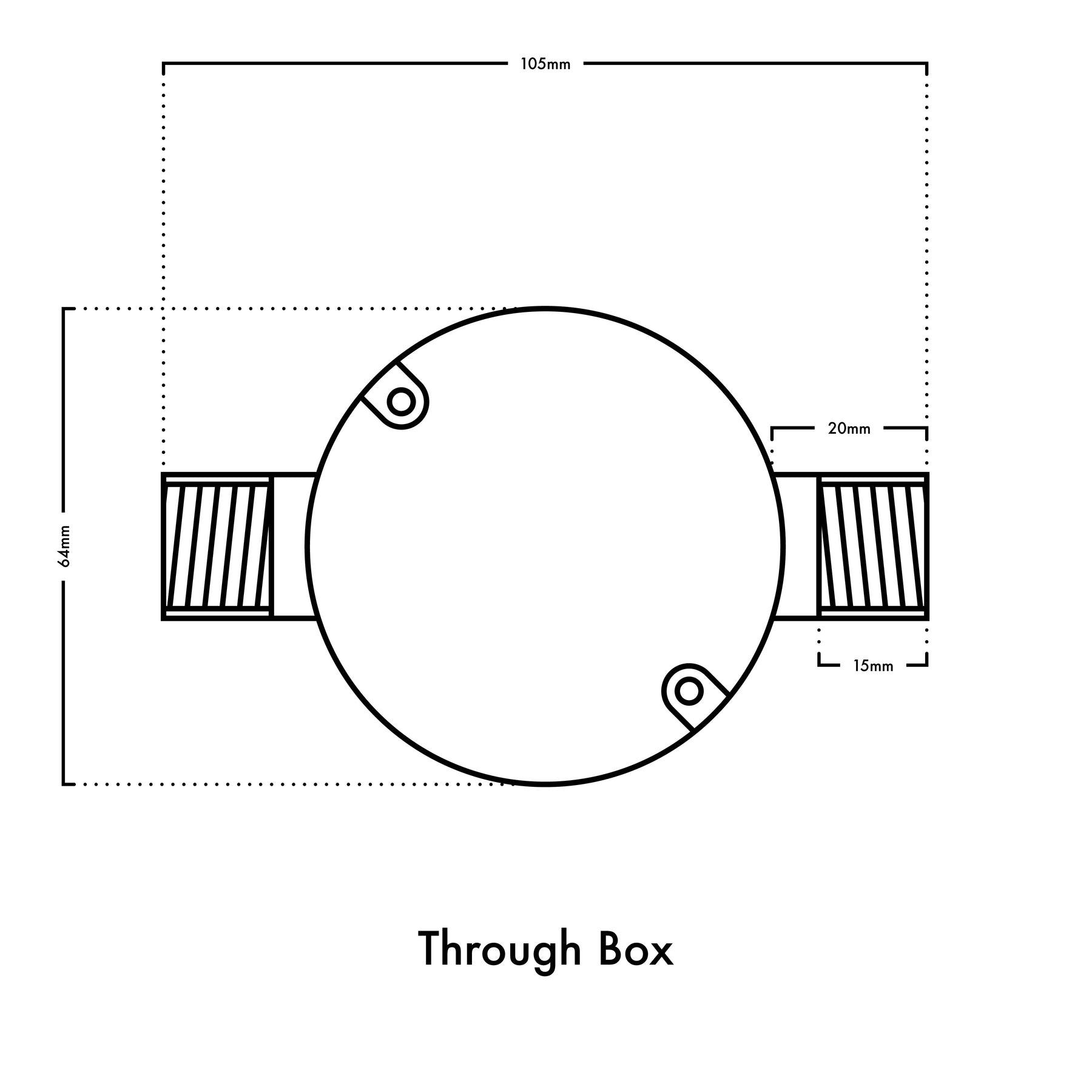 20mm Conduit Through Box - Dark Bronze – The Workshop Below