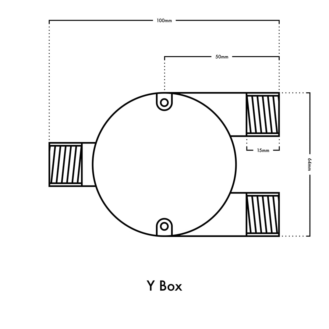 20mm Conduit Y Box - Rust