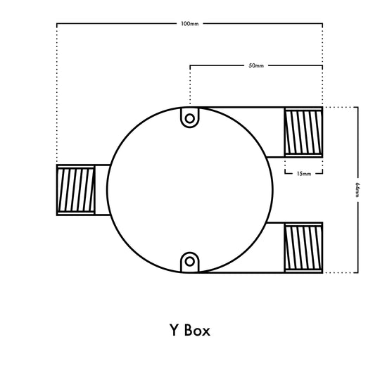 20mm Conduit Y Box - Rust