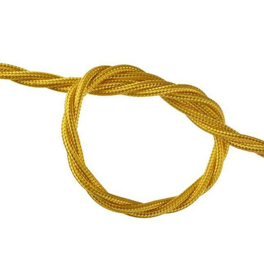 Yellow Twisted Fabric Cable