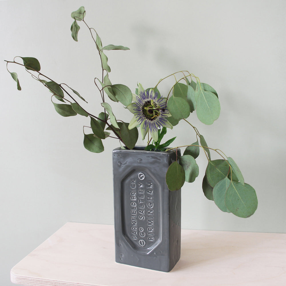 Birmingham Brick Vase Grey