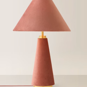 Green Velvet Conical Table Lamp - Image 2